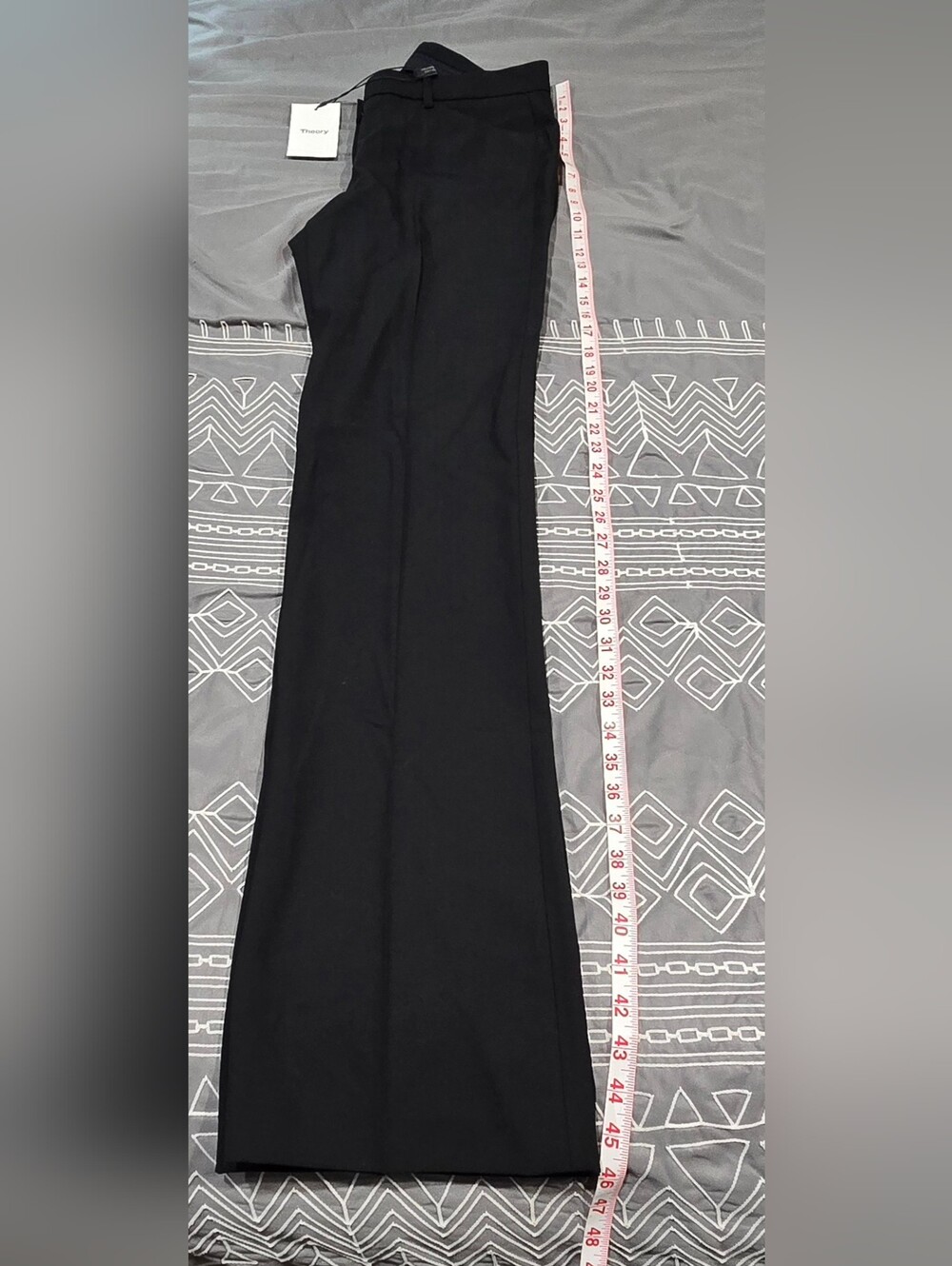 Theory Custom Max Black Edition Stretch Wool Trouser Pants Size 6 - Picture 2 of 8